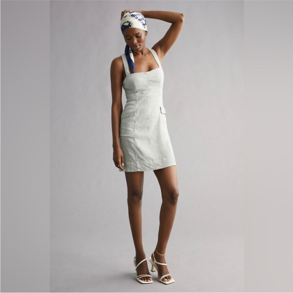 Anthropologie Square Neck Mini Dress